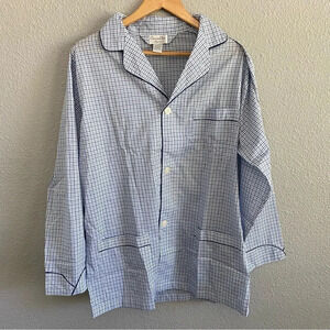 Christian Dior Mens Pajama Top Size Large Button Down